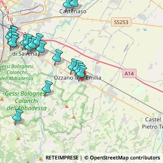 Mappa Via Collegio di Spagna, 40064 Ozzano dell'Emilia BO, Italia (5.7685)