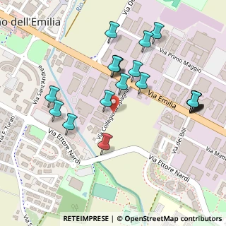 Mappa Via Collegio di Spagna, 40064 Ozzano dell'Emilia BO, Italia (0.264)