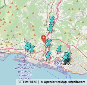 Mappa Via Sant'Ambrogio di Fegino, 16161 Genova GE, Italia (3.95643)