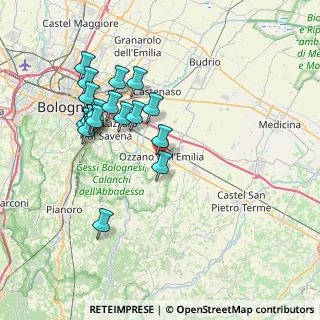 Mappa Via Alcide De Gasperi, 40064 Ozzano dell'Emilia BO, Italia (7.43889)