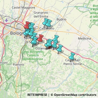 Mappa Via del Commercio, 40064 Ozzano dell'Emilia BO, Italia (6.115)