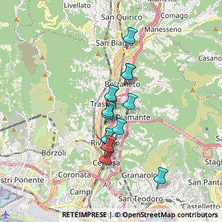 Mappa Via alla Costa di Teglia, 16161 Genova GE, Italia (1.44462)