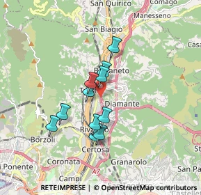 Mappa Via alla Costa di Teglia, 16161 Genova GE, Italia (1.34091)