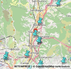 Mappa Via alla Costa di Teglia, 16161 Genova GE, Italia (3.15)