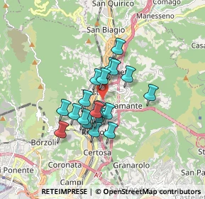 Mappa Via alla Costa di Teglia, 16161 Genova GE, Italia (1.26263)