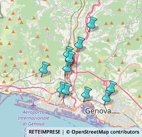 Mappa Via alla Costa di Teglia, 16161 Genova GE, Italia (3.09455)