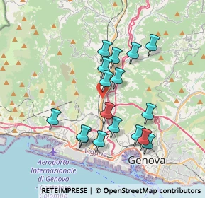 Mappa Via San Donà di Piave, 16161 Genova GE, Italia (3.38176)