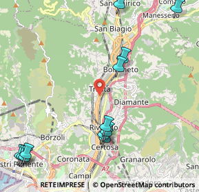 Mappa Via San Donà di Piave, 16161 Genova GE, Italia (2.85333)