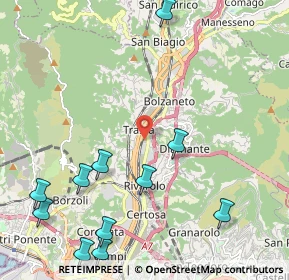 Mappa Via Fratelli Bronzetti, 16161 Genova GE, Italia (2.82364)