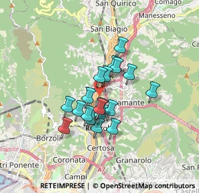 Mappa Via Fratelli Bronzetti, 16161 Genova GE, Italia (1.24)