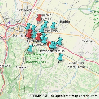 Mappa Via Grazia Deledda, 40064 Ozzano dell'Emilia BO, Italia (6.05944)