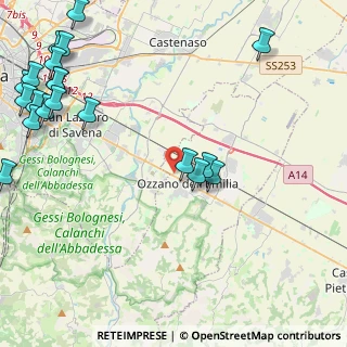 Mappa Via Grazia Deledda, 40064 Ozzano dell'Emilia BO, Italia (6.3525)