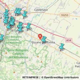 Mappa Via Grazia Deledda, 40064 Ozzano dell'Emilia BO, Italia (6.5645)