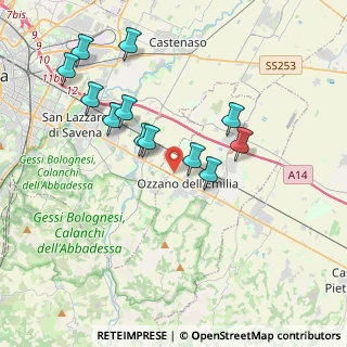 Mappa Via Grazia Deledda, 40064 Ozzano dell'Emilia BO, Italia (3.79167)
