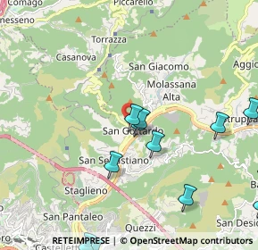 Mappa Via Trensasco, 16010 Sant'Olcese GE, Italia (2.63917)