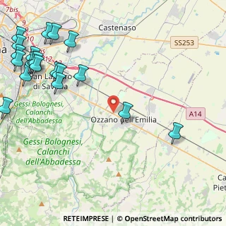 Mappa Via M. Teresa di Calcutta, 40064 Ozzano dell'Emilia BO, Italia (6.509)