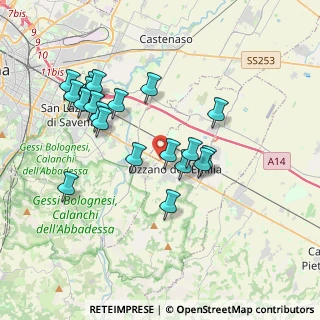 Mappa Via M. Teresa di Calcutta, 40064 Ozzano dell'Emilia BO, Italia (3.635)