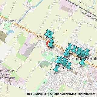 Mappa Via S. Cristoforo, 40068 Ozzano dell'Emilia BO, Italia (0.504)