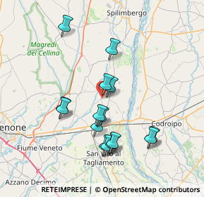 Mappa Via delle Primule, 33098 Arzene PN, Italia (6.832)