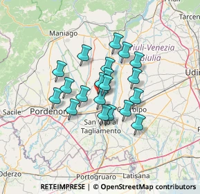 Mappa Via delle Primule, 33098 Arzene PN, Italia (9.3775)
