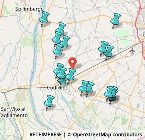 Mappa Via Coderno, 33033 Codroipo UD, Italia (7.38579)