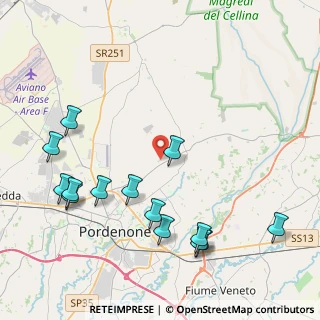 Mappa Via Roveredo, 33084 Cordenons PN, Italia (4.89429)