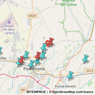 Mappa Via Roveredo, 33084 Cordenons PN, Italia (4.725)