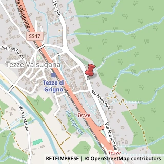 Mappa Via Nazionale, 14, 38055 Tezze TN, Italia, 38055 Grigno, Trento (Trentino-Alto Adige)