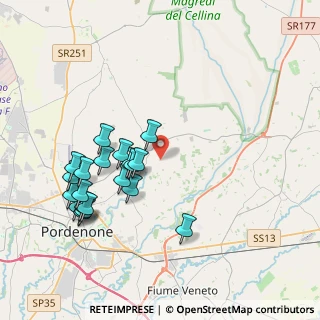 Mappa Via Fratelli Bandiera, 33084 Cordenons PN, Italia (3.9625)