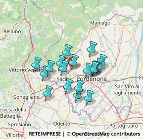 Mappa Via V. Bellini, 33074 Fontanafredda PN, Italia (10.24947)