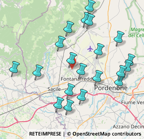 Mappa Via del Var, 33074 Fontanafredda PN, Italia (8.3265)