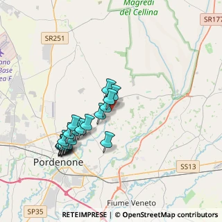 Mappa Via Adige, 33084 Cordenons PN, Italia (3.552)