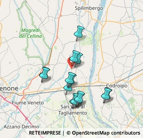 Mappa Via Maiaroff, 33098 Arzene PN, Italia (6.42286)