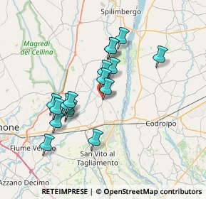 Mappa Via Trieste, 33098 Valvasone PN, Italia (6.28471)