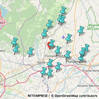 Mappa Via Arrigo Boito, 33074 Fontanafredda PN, Italia (8.5135)