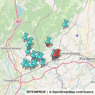 Mappa Via Montello, 33070 Caneva PN, Italia (7.11579)