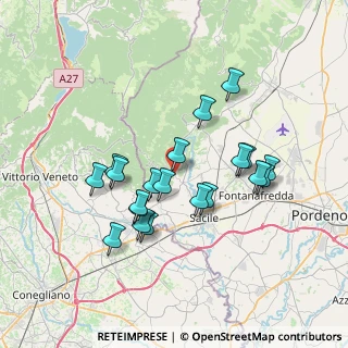 Mappa Via Montello, 33070 Caneva PN, Italia (6.374)