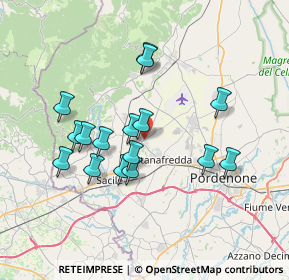 Mappa Via Rivata, 33074 Fontanafredda PN, Italia (6.45)