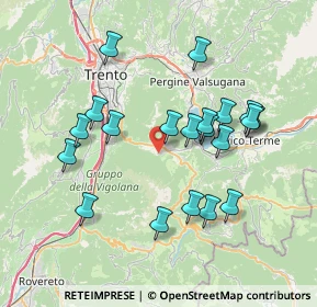 Mappa Via Bersaglio, 38049 Vigolo Vattaro TN, Italia (7.105)
