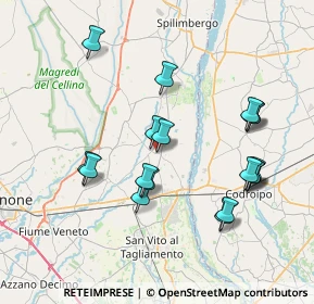 Mappa Via Valvason Corbello, 33098 Valvasone PN, Italia (7.49)