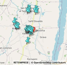 Mappa Via Sassonia, 33098 Valvasone PN, Italia (1.422)