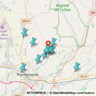 Mappa Via Monte Lussari, 33084 Cordenons PN, Italia (2.93364)