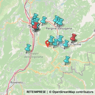 Mappa Via Orti, 38049 Vigolo Vattaro TN, Italia (7.3945)