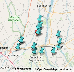 Mappa Via Bando, 33098 Valvasone PN, Italia (6.58789)