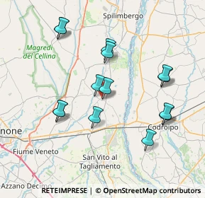 Mappa Via Bando, 33098 Valvasone PN, Italia (7.33786)