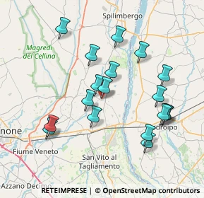 Mappa Via Bando, 33098 Valvasone PN, Italia (7.23778)