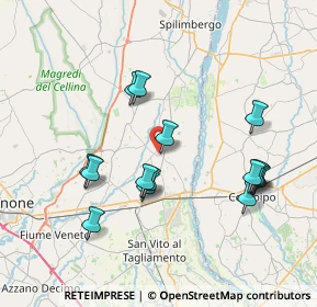 Mappa Via Bando, 33098 Valvasone PN, Italia (7.36667)