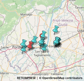 Mappa Via Santa Margherita, 33098 Valvasone Arzene PN, Italia (9.75333)