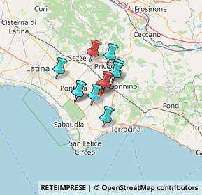 Mappa Strada lungo Ufente, 04014 Pontinia LT, Italia (7.74)