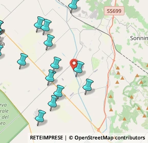 Mappa Strada lungo Ufente, 04014 Pontinia LT, Italia (6.13833)